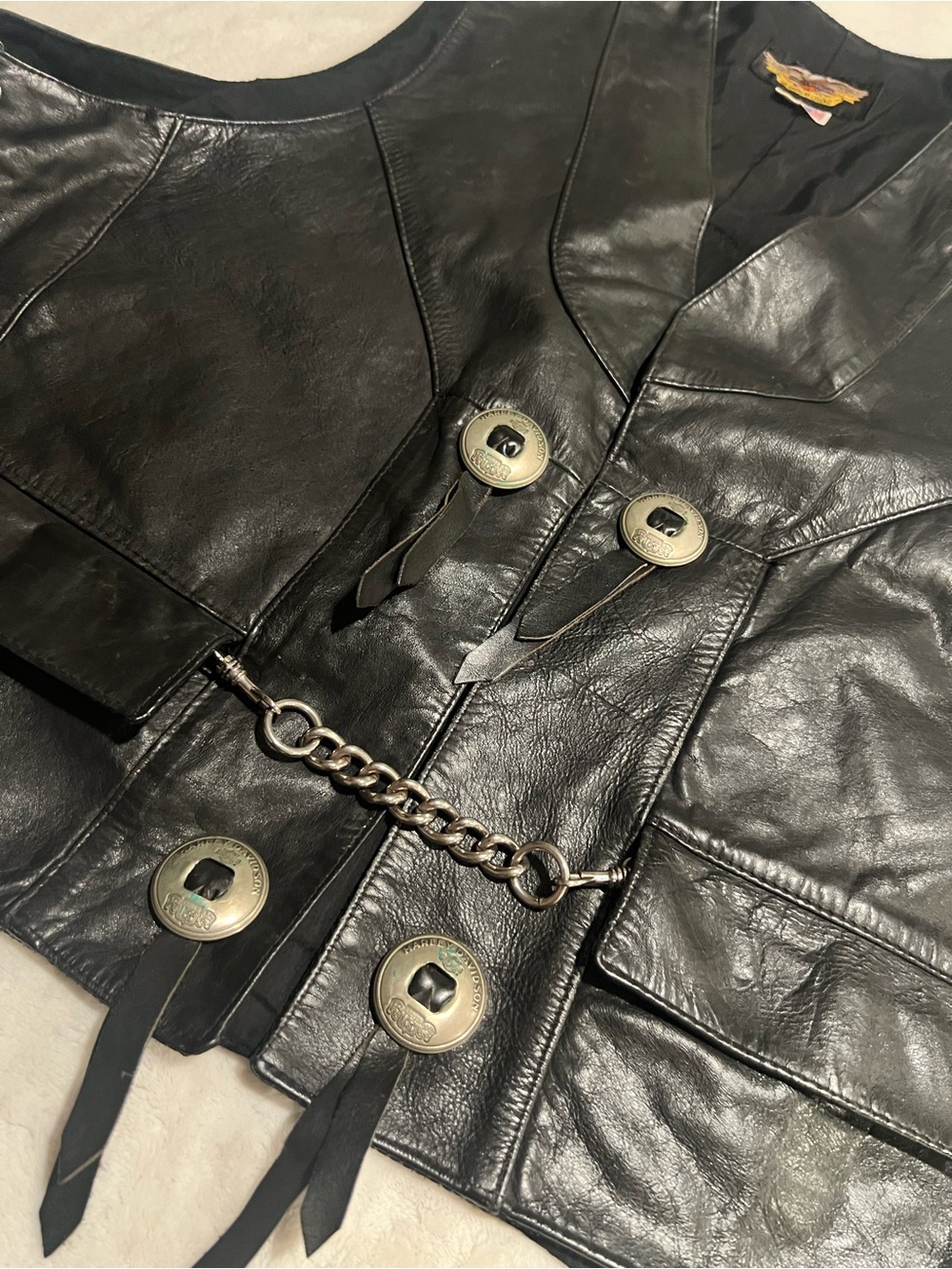 Harley Davidson Vintage Leather Jacket Evansville IN - Picture 3 of 4